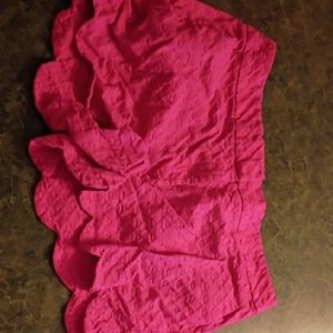 Pink Textured Shorts